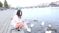 Natural cutie sucks cock in pov and gets wet cunt plowed Thumb
