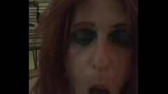Vajuliecd fucks herself with a big glass cock! Thumb