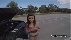 Fucking wrecked big tit in car Thumb