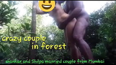 Crazy couple in forest Thumb