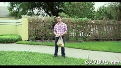 Satisfying irrumation with a homosexual Thumb