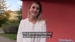 Public Agent Sexy teacher Agnes White fucking in a car for extra Cash Thumb
