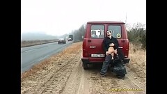 german couple fuck on street Thumb