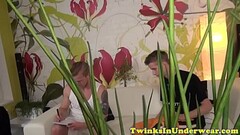 European twink rubbed and tugged by masseur Thumb