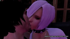3D Pink Scene Emo Futa Girl With Guy Fucks HOT And HEAVY! Thumb