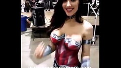Naked Wonder Woman body painting,amateur teen Thumb