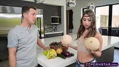 Sexy chick selling her organic produce and her pussy Thumb
