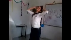 Indian girl dance in college low Thumb