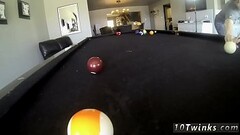 Gay porn movie of young boys bum fucking xxx Pool Cues And Balls At Thumb