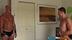 Sucking on the old mans dick then getting assfucked good Thumb