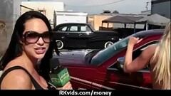 Sexy exhibitionist GFs are paid cash for some public fucking 21 Thumb