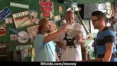 Sexy exhibitionist GFs are paid cash for some public fucking 4 Thumb