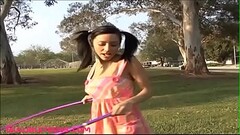 Gullibleteens.com teen hoola hoop outdoor gets fucked and face splattered Thumb