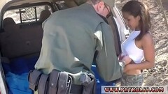 Black girl blindfolded Cute Ebony teen gets boned in the back of a Thumb