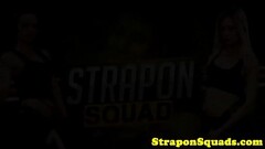 Suspended sub slut dominated with strapon Thumb