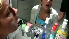 cumshot fucked bathroom the in sister and face Thumb