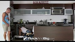 ThickAndBig - Big dick Dylan Knight Fucks Peter Fields in the kitchen Thumb