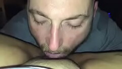 Guy in middle of going down on girlfriend and loving it. Thumb