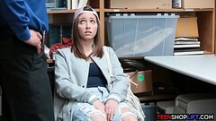 Amateur shoplifter teen busted and then fucked by security Thumb