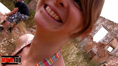 Little red head gets it in her tight little ass Thumb