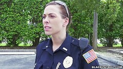 Female cops pull over black suspect and suck his cock Thumb