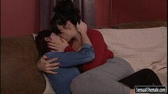 Cute teen redhead tranny Chelsea Poe have fun with MILF Thumb