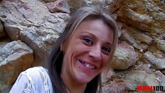 Skinny spannish milf fucked hard in the ass at the beach Thumb