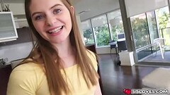 Sweet chick Alice March fucking a hard cock for pleasure Thumb