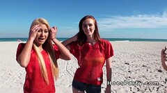 After football babes have foursome party pov Thumb