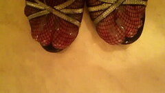 Cum on sexy High Heels Fishnet Stockings Thumb