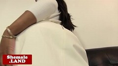Black tgirl beauty jerksoff her meat shaft Thumb
