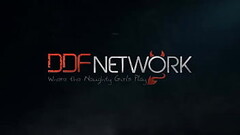 Kinky Secretary - Hot Babe in Red Stockings Masturbates On Desk Thumb